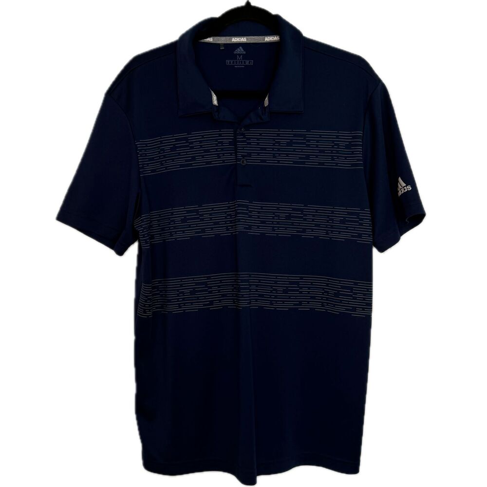 Adidas Golf Men's Medium Navy Blue Polo Short Sleeved Collared Shirt w/Logo